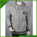Mens knitted polyester cotton long sleeve zip up fleece hoodies with pockets